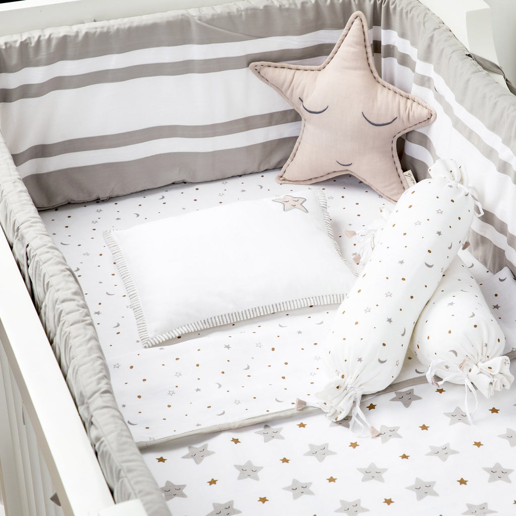 Cot Bedding Set – Sleepy Star (Metallic)