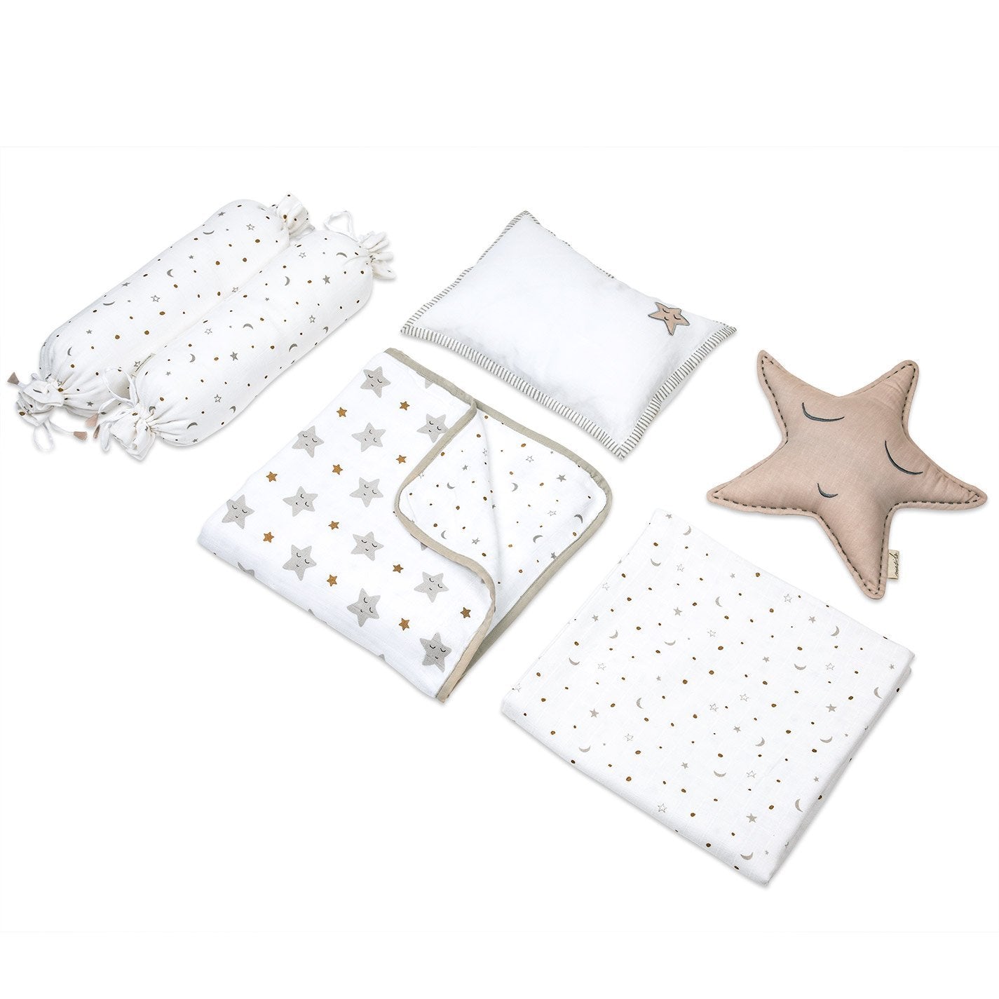 Cot Bedding Set – Sleepy Star (Metallic)