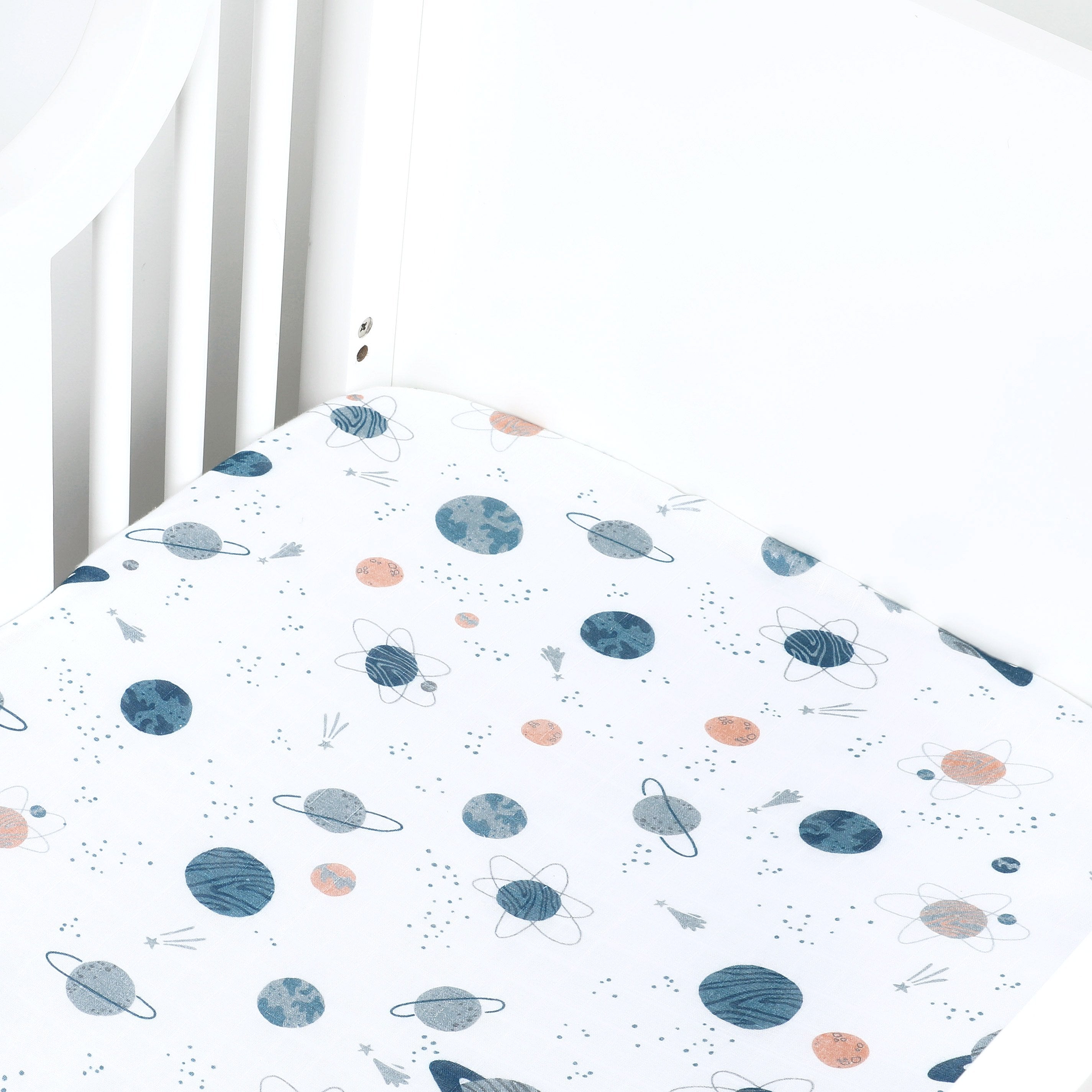 Bamboo Muslin Fitted Cot Sheet – Out Of This World