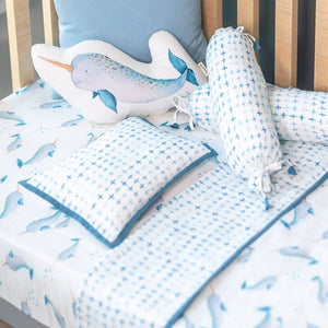 Cot Bedding Set – Believe in Narwhals