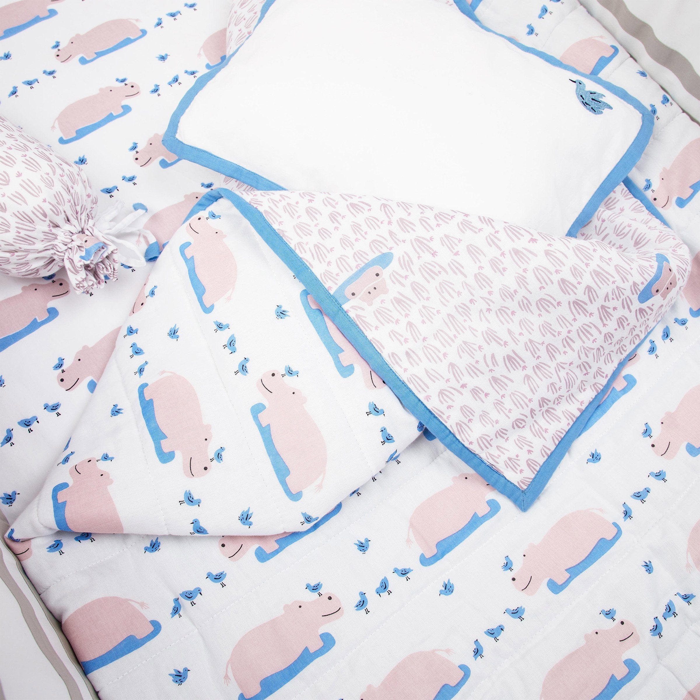 Cot Bedding Set – Happy As A Hippo